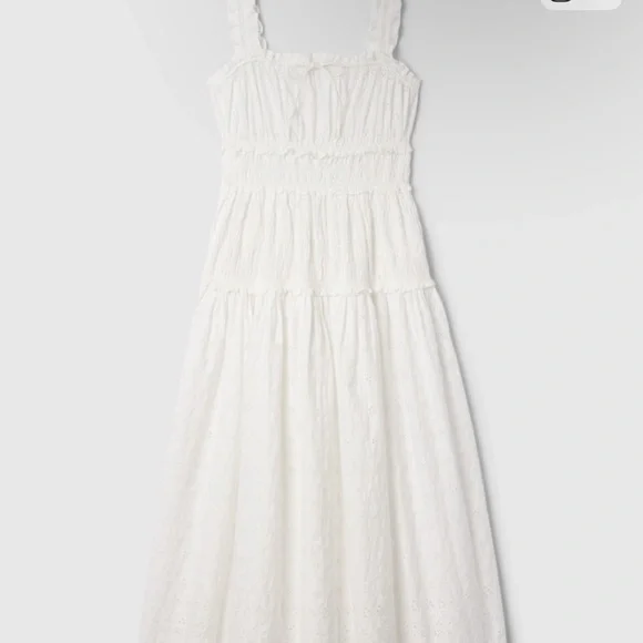 NWT Gap x Doen eyelet smocked embroidered midi maxi dress - Picture 4 of 13